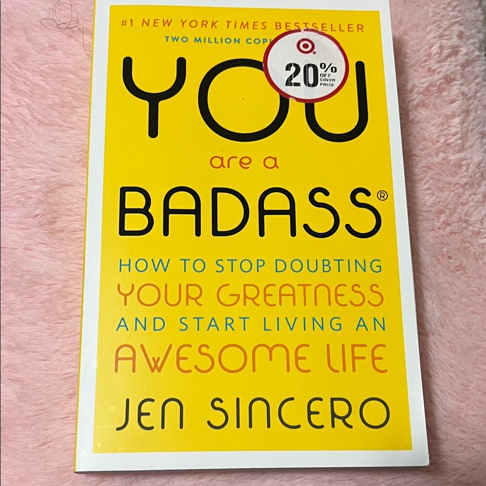 Yellow 'You Are a Badass' Book by Jen Sincero